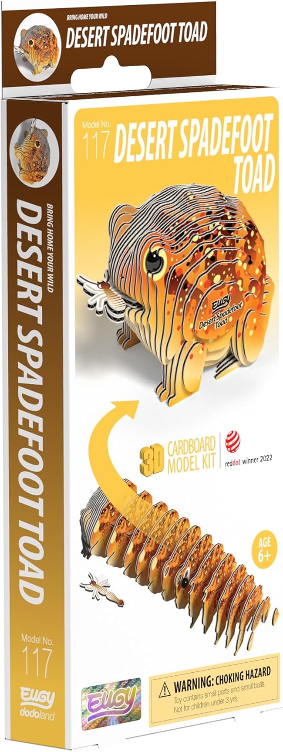 EUGY D5081 Desert Spadefoot Toad 3D Model Craft Kit