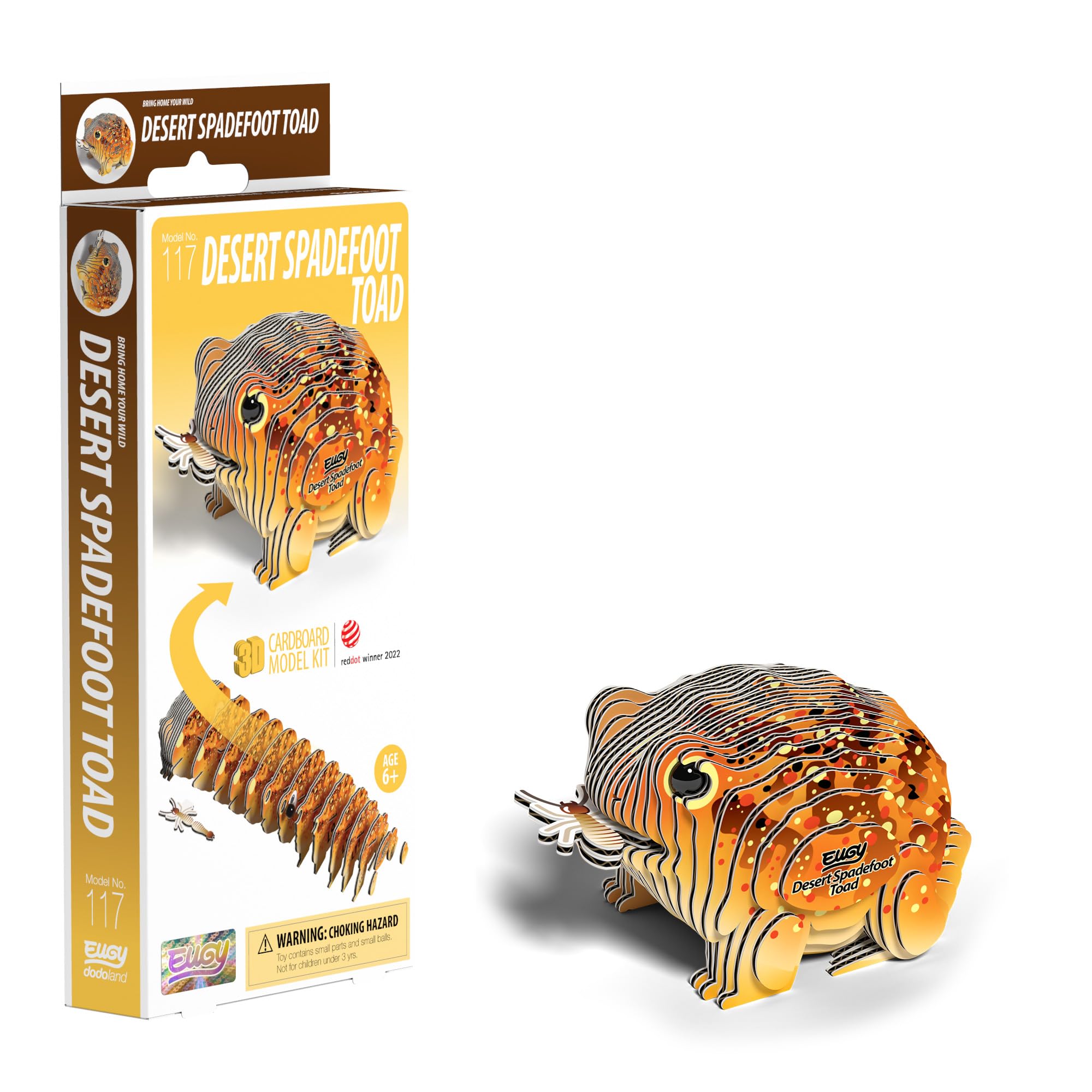 EUGY D5081 Desert Spadefoot Toad 3D Model Craft Kit