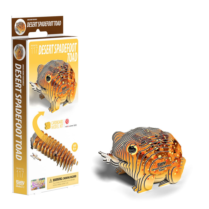 EUGY D5081 Desert Spadefoot Toad 3D Model Craft Kit