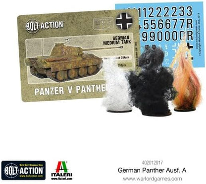 Panther Ausf A - 1:56 / 28mm Plastic Scale Model Tank For Bolt Action by Warlord Games - Highly Detailed World War 2 Miniatures for Table-top Wargaming