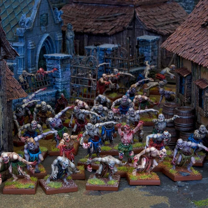 Mantic MGKWU33-1 Zombie Horde Miniature Model, Multicolour