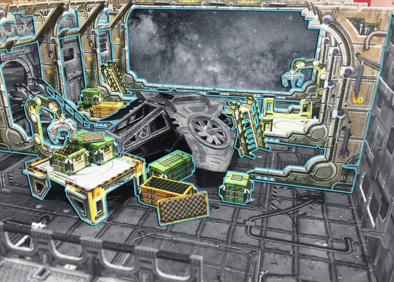 Battle Systems Sci-Fi Terrain - 28mm Modular 3D Space Terrain - Perfect for Wargaming and Roleplaying Tabletop Games - Full Colour Printed 3D 40K Multi Level Building Models (Arrival Bay