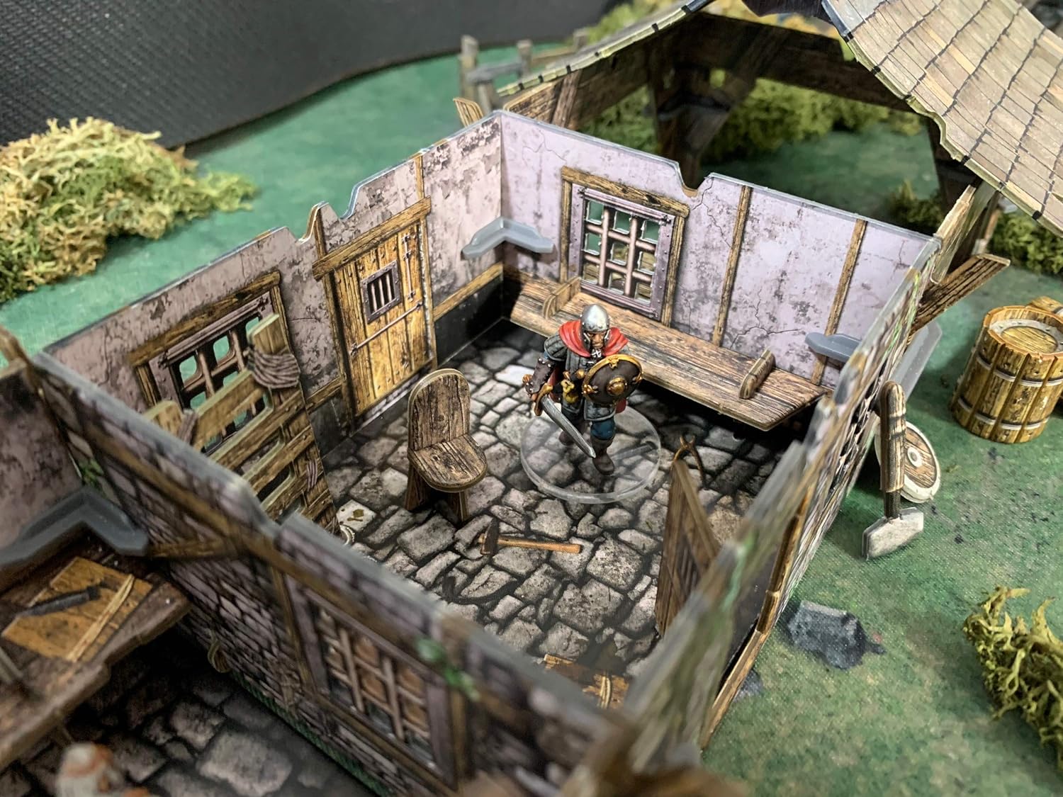 Battle Systems – Modular Fantasy Scenery – Perfect for Roleplaying and Wargames - Multi Level Tabletop Terrain for 28mm Miniatures – Colour Printed Model Diorama – DnD Warhammer (Blacksmith's Forge