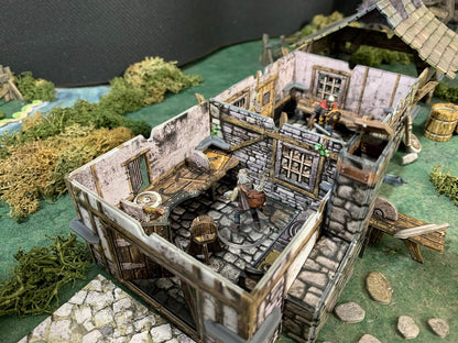 Battle Systems – Modular Fantasy Scenery – Perfect for Roleplaying and Wargames - Multi Level Tabletop Terrain for 28mm Miniatures – Colour Printed Model Diorama – DnD Warhammer (Blacksmith's Forge
