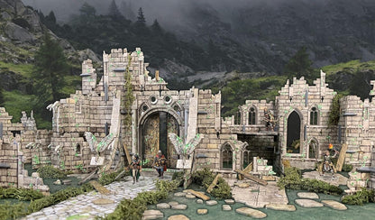 Battle Systems – Modular Fantasy Scenery – Perfect for Roleplaying and Wargames - Multi Level Tabletop Terrain for 28mm Miniatures – Colour Printed Model Diorama – DnD Warhammer (Ruined Monastery