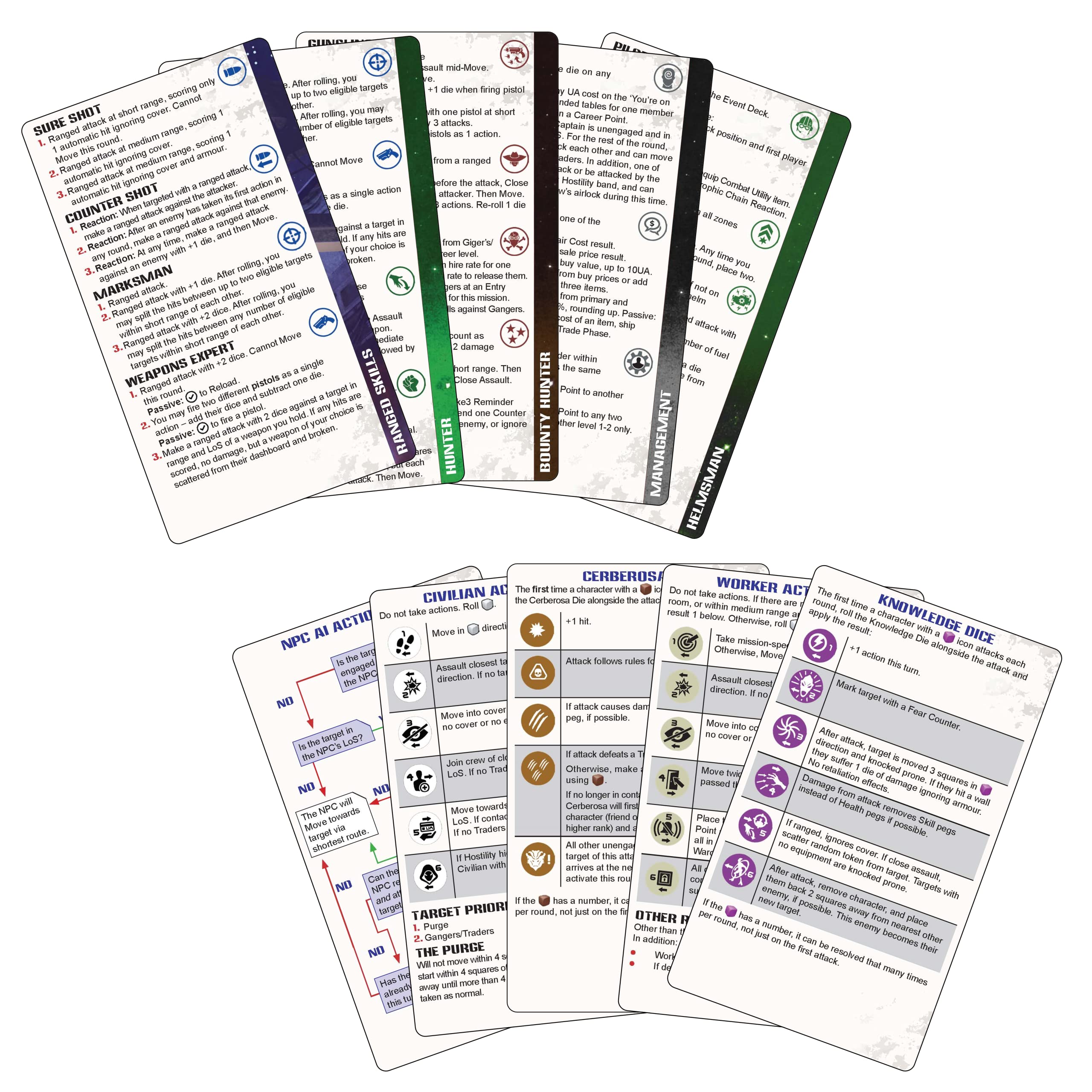 Battle Systems Core Space First Born Reference Cards