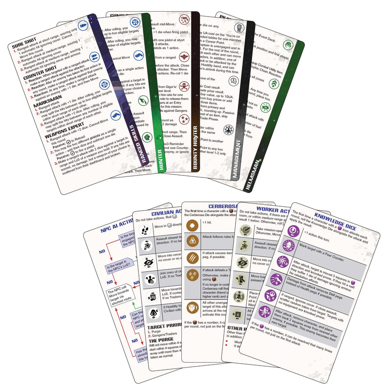 Battle Systems Core Space First Born Reference Cards