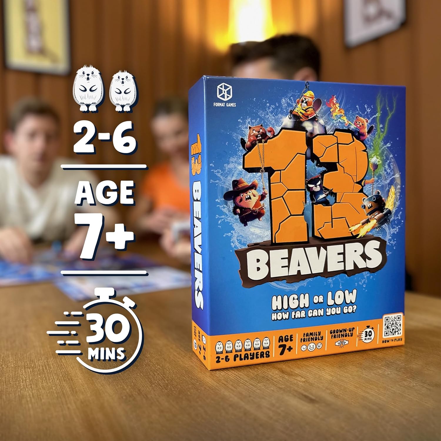 13 Beavers: Fun Family Board Game for Ages 7+ 2-6 Players | Best New Board Games for Kids, Teens and Adults