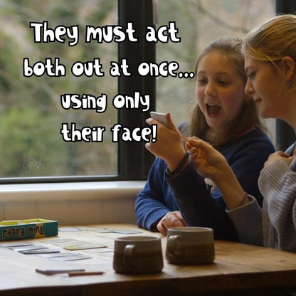 Two Faced, Extreme charades for your face! A hilarious party game for all the family. Not your usual family board game.