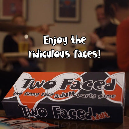 Two Faced Game Adult Edition. Extreme charades for your face. Funny adult party game. The king of games for adults!
