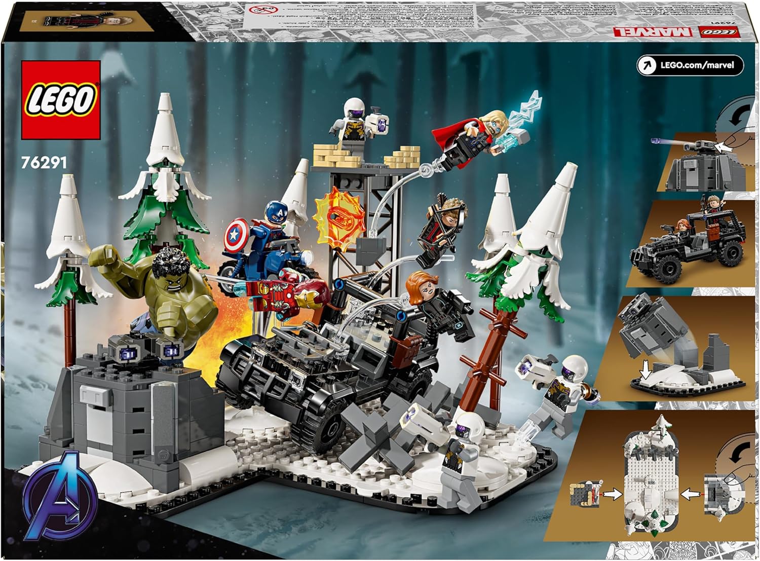 LEGO Marvel The Avengers Assemble: Age of Ultron, Buildable Super Hero Toy Set for 10 Plus Year Old Kids, Boys & Girls, with 8 Minifigures Including Thor, Hulk and Iron Man, Gift Idea 76291