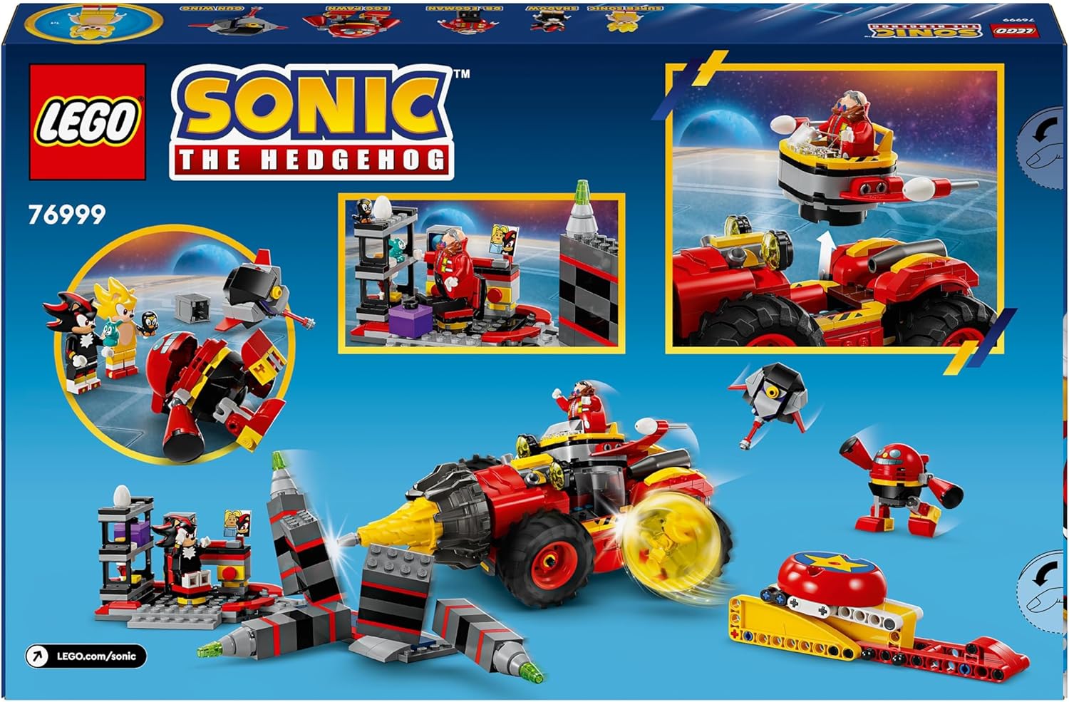 LEGO Sonic the Hedgehog Super Sonic vs. Egg Drillster, Video Game Toy for 8 Plus Year Old Kids, Boys & Girls, Adventure Set with Shadow and Dr. Eggman Characters 76999