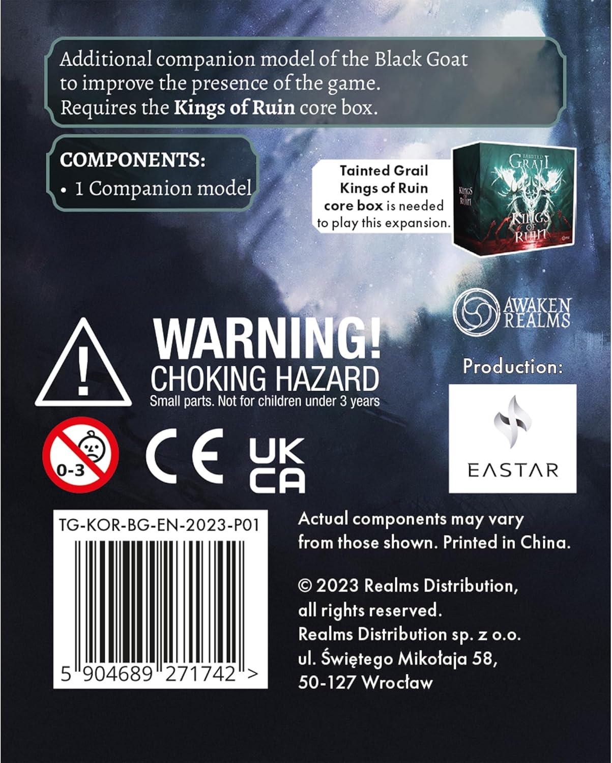 Awaken Realms Tainted Grail: Kings of Ruin Black Goat Miniature Upgrade - Enhance Your Game Experience! Ages 14+, 1-4 Players, 2-3 Hour Playtime, Made