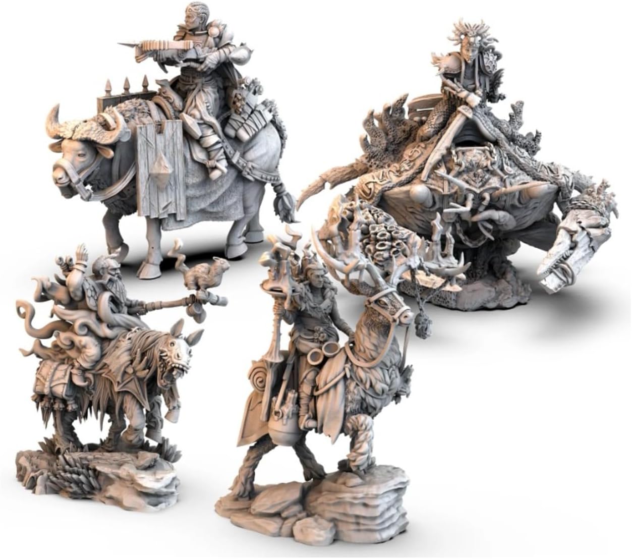 Awaken Realms | Tainted Grail: Kings of Ruin - Mounted Heroes | Miniatures Board Game | Ages 14+ | 1-4 Players | 45-60 Minutes Playing Time