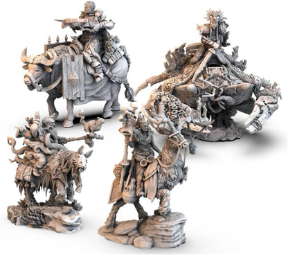 Awaken Realms | Tainted Grail: Kings of Ruin - Mounted Heroes | Miniatures Board Game | Ages 14+ | 1-4 Players | 45-60 Minutes Playing Time