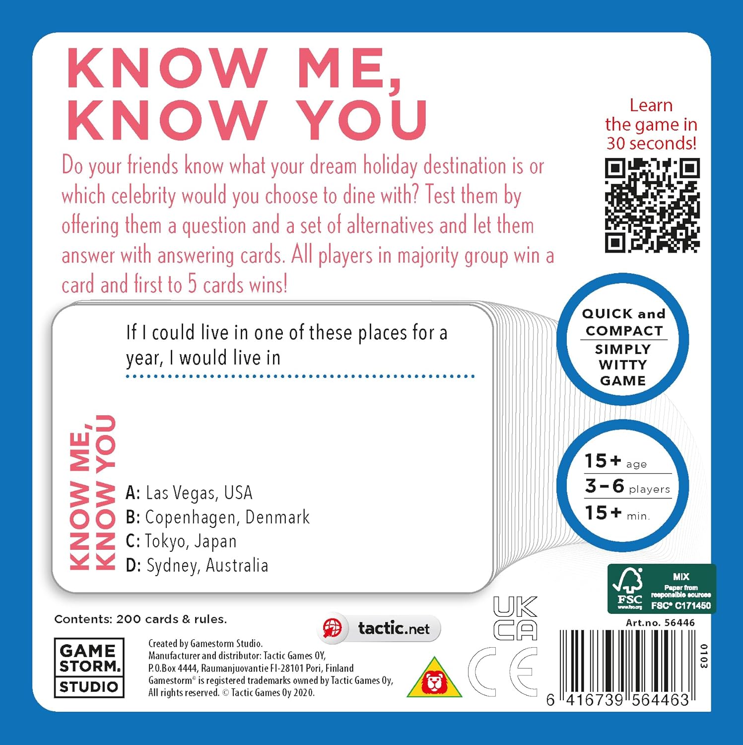 Gift Game: Know me, know you?
