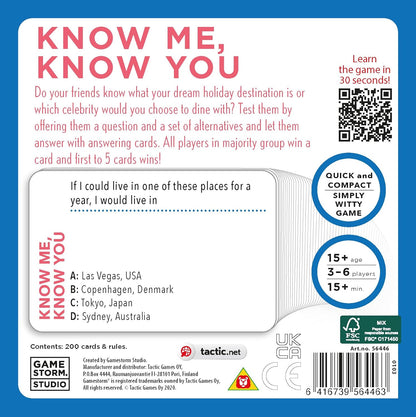 Gift Game: Know me, know you?