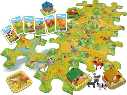 Tactic Games Buscar y Encontrar: Granja, cartón, Multicolor, 6,2x25x25
