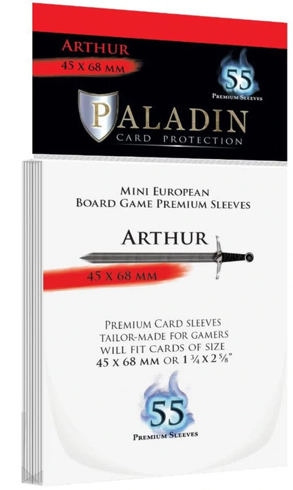 55 X Paladin Card Sleeves: Arthur (45Mm X 68Mm)