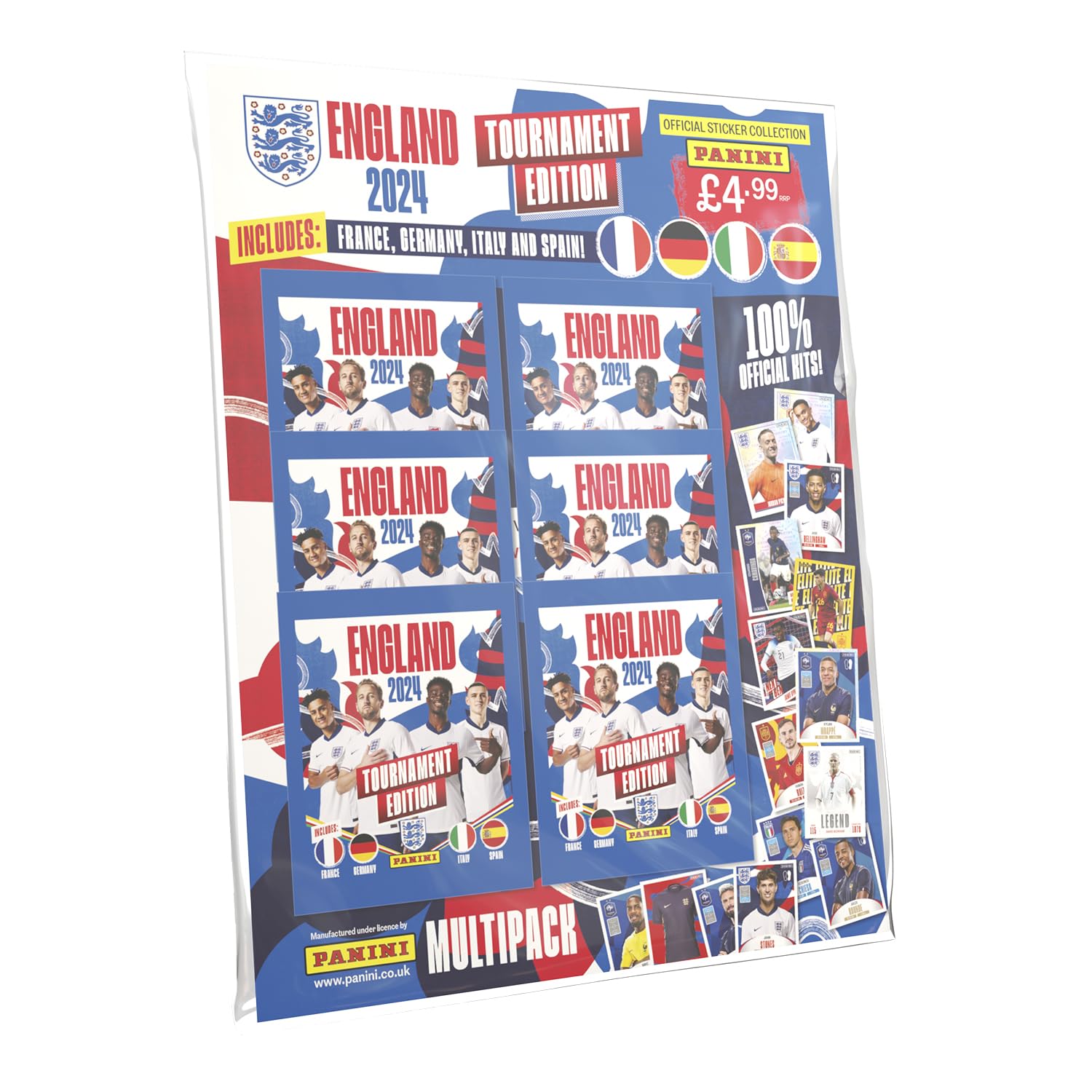 England 2024 Tournament Edition Official Sticker Collection - Multipack