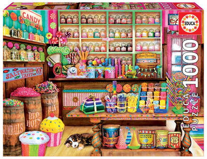 Educa - Puzzle de 1000 Piezas para Adultos | Tienda de Dulces. Incluye Pegamento Fix Puzzle. A Partir de 14 años (17104)