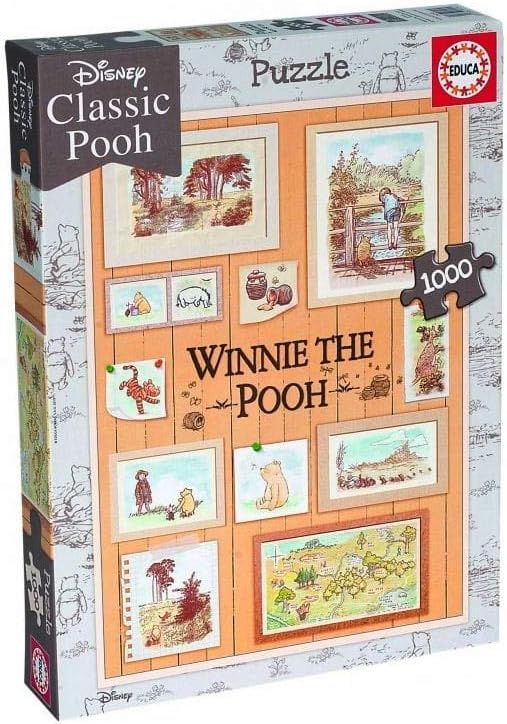 Educa Borras 18256 Winnie The Pooh 1000 Piece Photoframes Jigsaw Puzzle, Multi