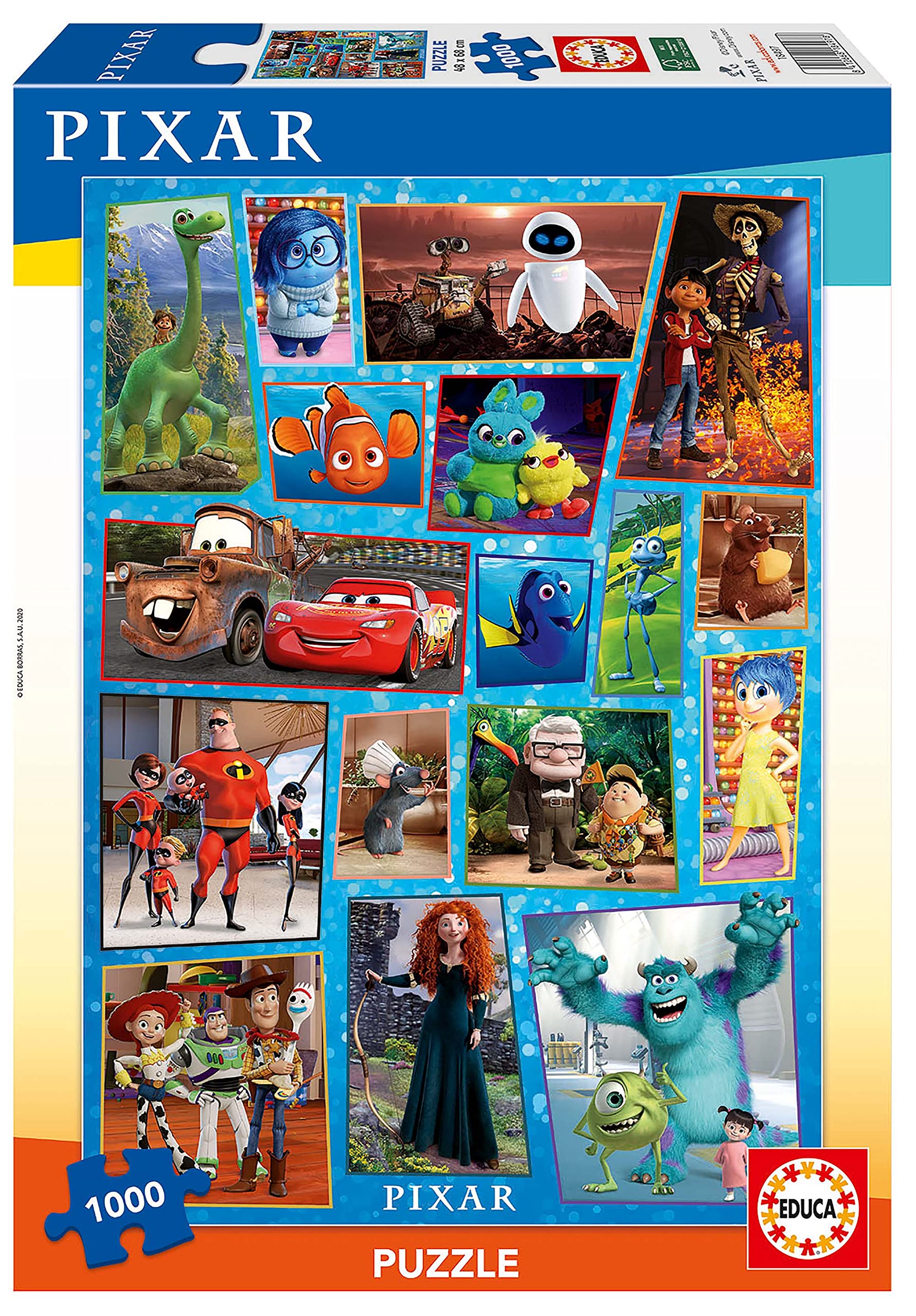 Educa Borrás 18497 Disney Pixar Family 1,000 Piece Puzzle, Multicolored