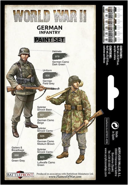 Vallejo VAL70206 Colours for Models and minatures, 17 ml (Pack of 6) & VAL70207 AV Model Color Set-WWII German Waffen SS (6), 17 ml (Pack of 6) + WWII German Waffen SS (6)