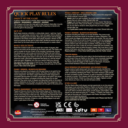 Goliath Games Presents: The Traitors - Official Board Game | Based on the Hit BBC Show | Can the Faithfuls Catch the Traitor? | For 4-6 Players | Ages 12+