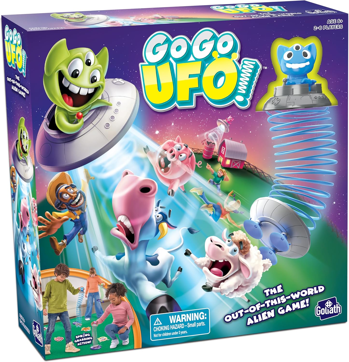 Goliath Games: Go Go UFO | The Out-Of-This-World Alien Game | Kids Action Game |For 2-6 Players | For Ages 6+