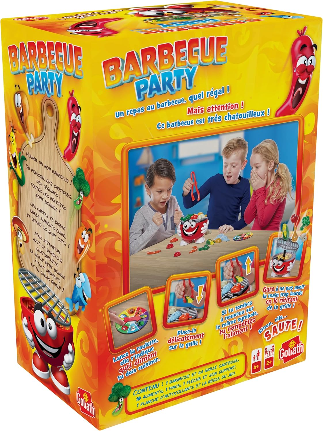 Goliath Games: BBQ Party - Who Will Be the Grill Master? | Kids Action Board Game | For 2-4 Players Ages 4+, Red