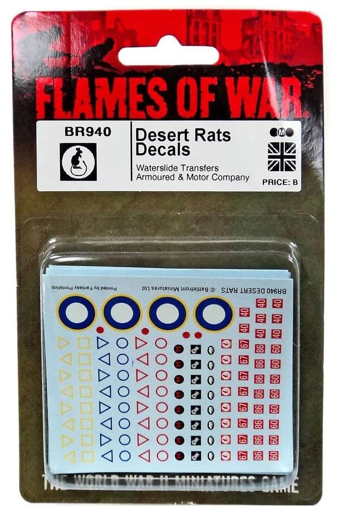 Flames Of War British Desert Rats Decals
