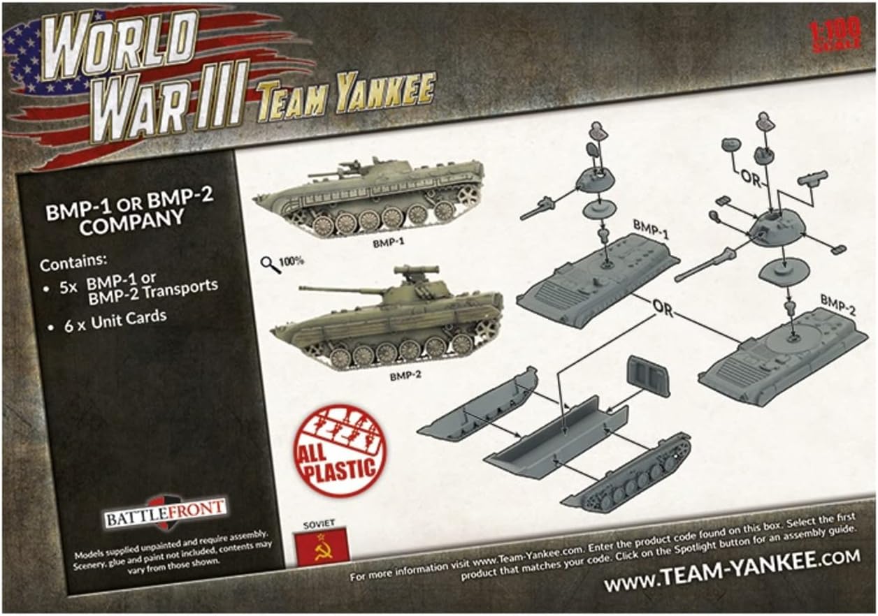 Flames of War Team Yankee BMP-1 or BMP-2 Company (TSBX02, 5 figures)