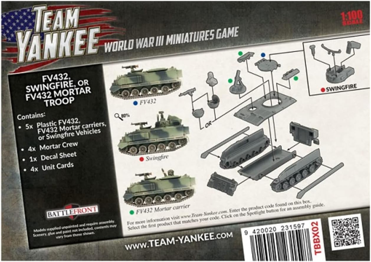 Flames of War Team Yankee British FV432 or Swingfire Troop (5 tanks, TBBX02)