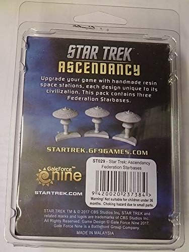 Gale force Nine LLC GFNST029 Nein Federation Starbases: Star Trek Ascendancy, Multicoloured