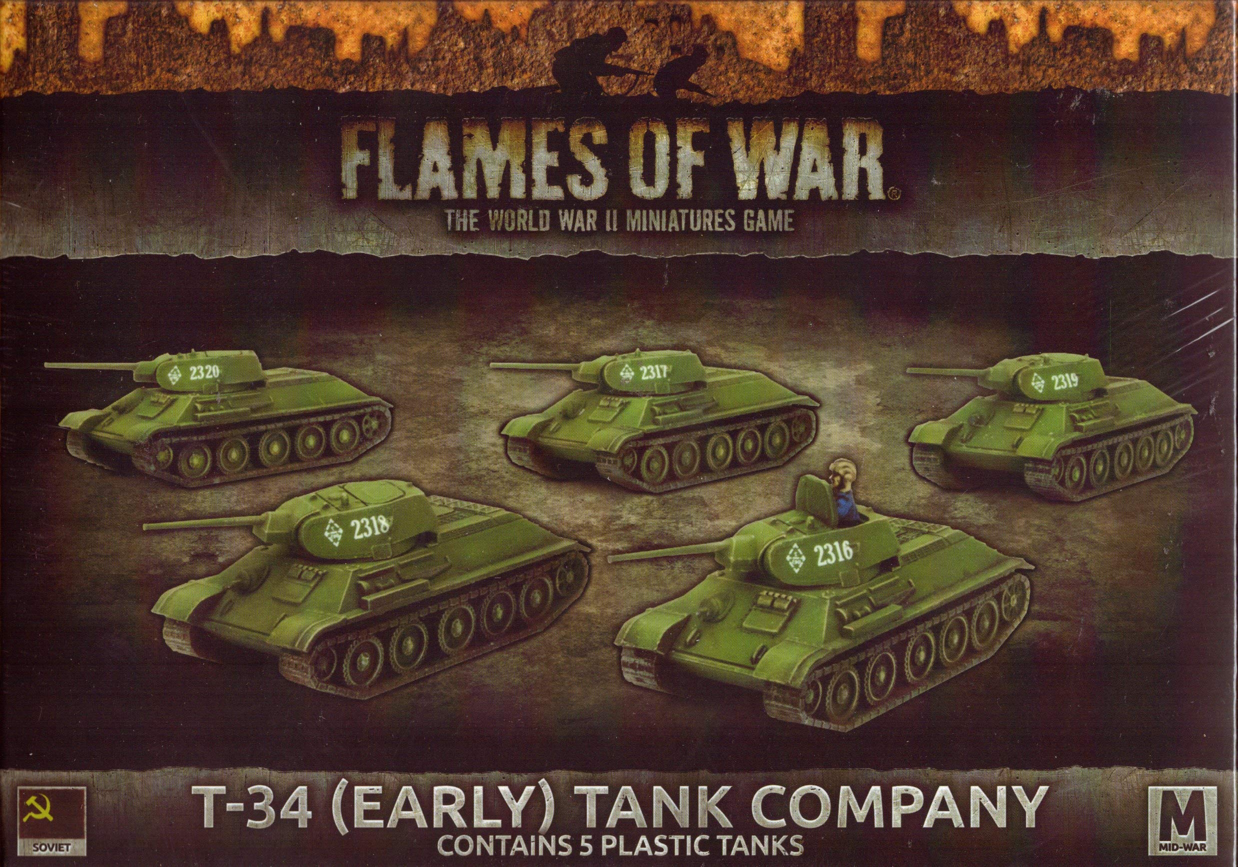 Flames of War: Mid War: Soviet: T-34 (Early) Tank Company (SBX39