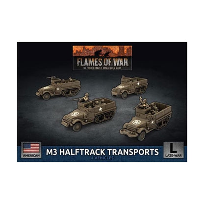 Flames of War American M3 Halftrack Transports (Late War, UBX76)
