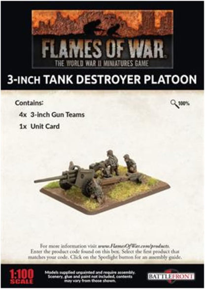 Flames of War 3 inch Towed Tank Destroyer Platoon (x4)