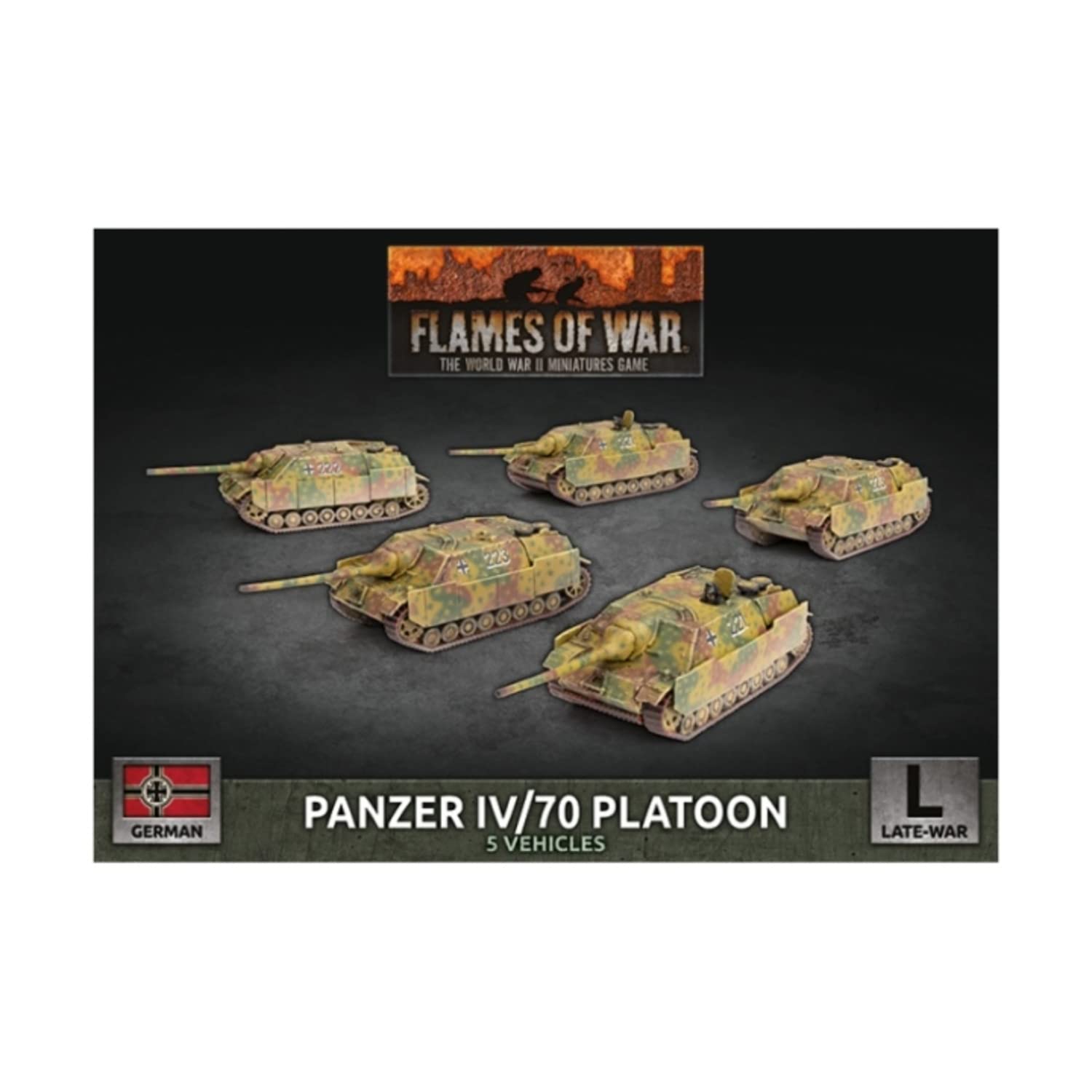 Battlefront GBX160 Panzer IV/70 Platoon (5 Vehicles) Plastic Gaming Miniatures