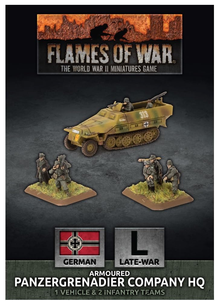 Flames of War German Armoured Panzergrenadier Company HQ (Late War, GBX168)