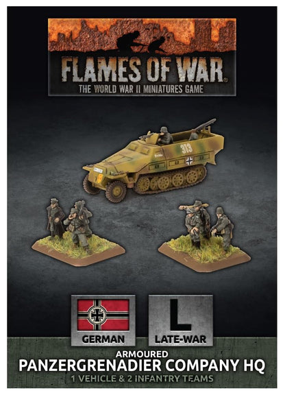 Flames of War German Armoured Panzergrenadier Company HQ (Late War, GBX168)