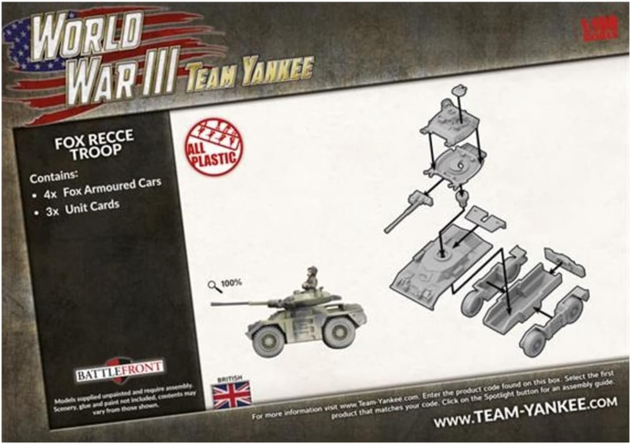 Flames of War Team Yankee British Fox Recce Troop (4 figures, TBBX13)