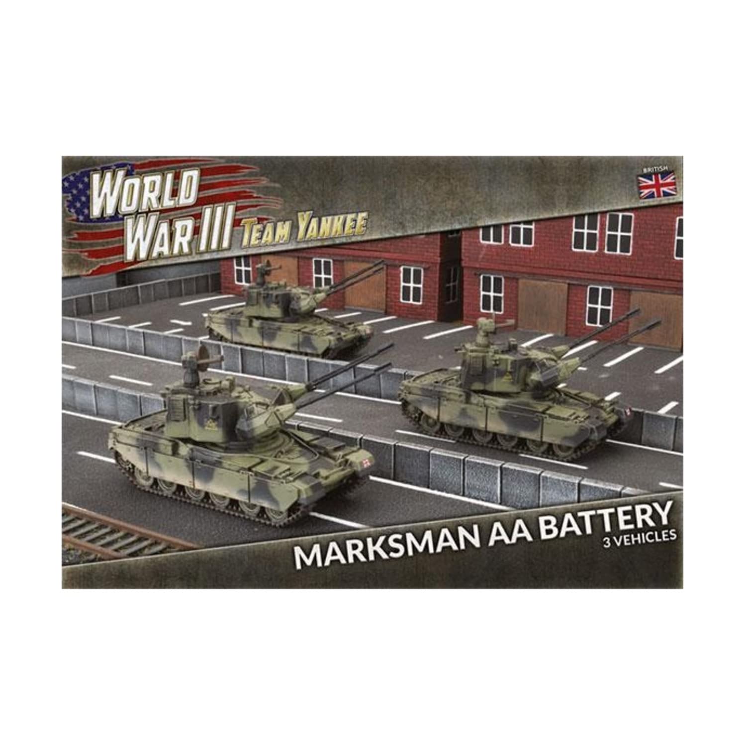 Team Flames of War Yankee British Chieftain Marksman AA Battery TBBX14