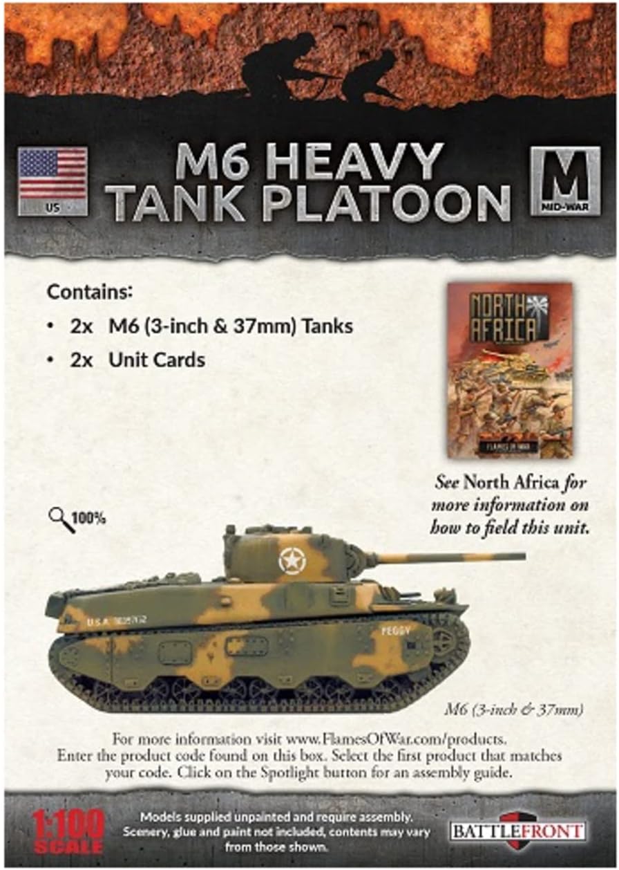 Battlefront Miniatures Flames of War WW2: US - M6 Heavy Tank Platoon