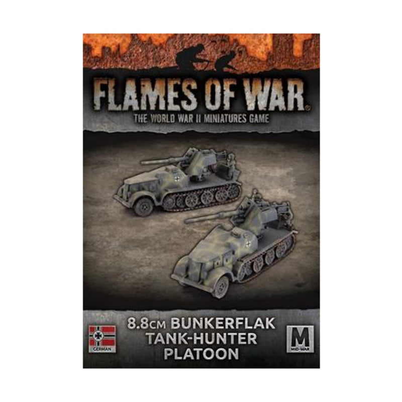 Battlefront Miniatures Flames of War WW2: German - 8.8cm Bunkerflak Tank-Hunter Platoon