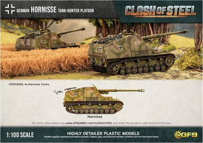 Gale Force Nine Clash of Steel: German: Hornisse Tank-Hunter Platoon (x4 Plastic), CSG06