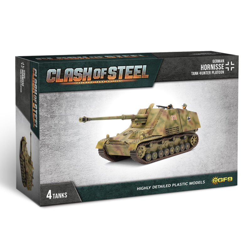 Gale Force Nine Clash of Steel: German: Hornisse Tank-Hunter Platoon (x4 Plastic), CSG06