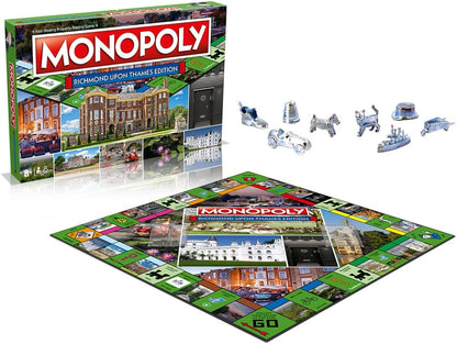 Winning Moves Richmond Monopoly Board Game, Advance to Richmond Theatre, Richmond Park and Kew Gardens, 2–6 players makes a great gift for players aged 8 plus