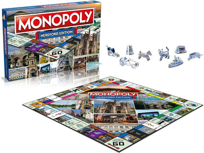 Winning Moves Hereford Monopoly Board Game , Advance to the Bull Statue, the Black and White House Museum and the Old Wye Bridge, 2–6 players makes a great gift for ages 8 plus