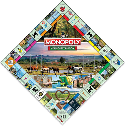Winning Moves New Forest Monopoly Board Game, Pick up a Chance or a Community Chest, watch out for taxes, jail and bankruptcy and trade your way to success, makes a great gift for players aged 8 plus